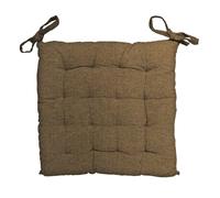 Soleil d'ocre, Dessus de Chaise capitonné 40x40x5 cm Arthur Marron