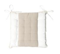 Soleil d'ocre, Dessus de Chaise en Pur Coton lavé capitonné 40x40x5 cm Elena