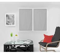 Paire de brise bise 45x160 cm DOLLY gris clair, par Soleil d'Ocre Blanc