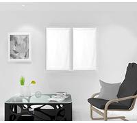 Voilage Soleil D'Ocre Paire de brise bise 45x90 cm DOLLY blanc, par