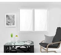 Soleil d'Ocre – Paire de brise-bise Dolly – 60 x 120 cm – Blanc