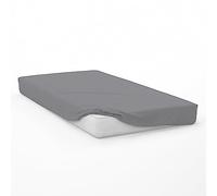 Soleil d'ocre, Drap Housse en Coton 57 Fils 70x140 cm Bebe Gris, par Soleil d'Ocre