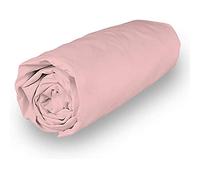 Soleil d'ocre Drap Housse en Coton Percale 90x190 cm Camille Rose, par Songe de Camille