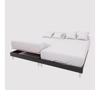 Soleil d'ocre, Drap Housse TPR en Coton 57 Fils 2x70x190 cm UNI Blanc