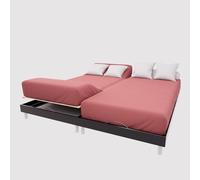 Soleil d'ocre, Drap Housse TPR en Coton 57 Fils 2x70x190 cm UNI Brique