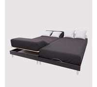 Soleil d'Ocre – Drap-housse TPR en coton 57 fils 2x70x190 cm uni noir