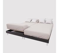 Soleil d'ocre – Drap housse TPR en coton 57 fils 2x80x200 cm uni lin