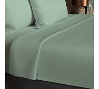 Soleil d'ocre, Drap Plat, Coton 57 Fils, Vert d'eau, 180x290 cm