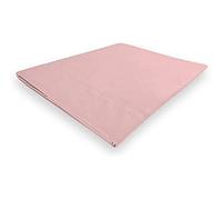 Drap plat en coton percale 180x290 cm CAMILLE rose, par songe de camille Rose