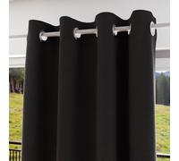 Soleil d'ocre, Eclipse Rideau 100% occultant, PVC, Noir, 135x180 cm