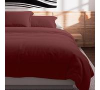 Soleil d'ocre, Housse de Couette en Coton 57 Fils 240x220 cm Uni Brique, par Soleil d'Ocre