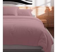 Soleil d'Ocre, Housse de Couette en Coton 57 Fils 240x220 cm UNI Vieux Rose