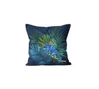 Soleil d'ocre Housse de Coussin 40x40 cm AMAZONIE Bleu