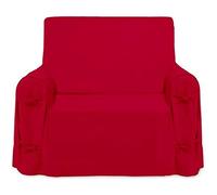 Soleil d'ocre, Housse de Fauteuil en Coton Panama Rouge, 90x270 cm