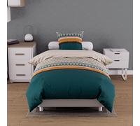 Soleil d'ocre, Housses de couettes Evasion, Coton, Bleu, 140x200 cm