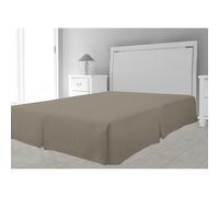 Soleil d'ocre Intemporel Cache sommier Microfibre, Polyester, Taupe, 180x200 cm