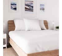 Soleil d'ocre, Jersey Drap Housse, Coton, Blanc, 160x200 cm