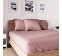 Soleil d'ocre, Jersey Drap Housse, Coton, Rose, 90x190 cm