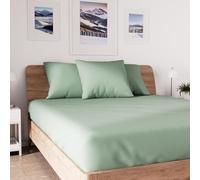 Soleil d'ocre, Jersey Drap Housse, Coton, Vert, 160x200 cm