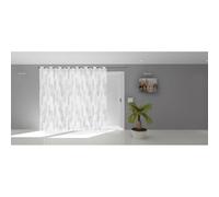 Soleil d'ocre, Laly Voilage Baie vitrée, Polyester, Blanc, 280x250 cm