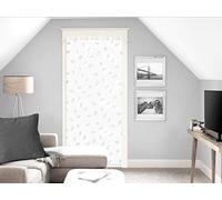 Soleil d'ocre, Laurene Voile Porte fenêtre, Polyester, Blanc, 90x200 cm