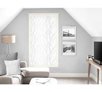 Soleil d'ocre, Liane Brise-bise Dévoré, Polyester, Blanc, 60x120 cm