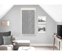 Soleil d'ocre, Liane Brise-bise Dévoré, Polyester, Gris, 45x90 cm