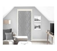 Soleil d'ocre, Liane Voile Porte fenêtre Dévoré, Polyester, Gris, 70x200 cm