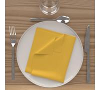 Soleil d'ocre, Lot de 3 Serviettes de Table 40x40 cm Alix Jaune radieux