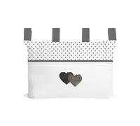 Soleil d'ocre Love Tête de lit, Coton, Gris 40 x 40 cm