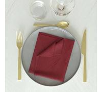 Soleil d'ocre, Luxury Lot de 3 Serviettes de Table, Polyester, Rouge, 45x45 cm