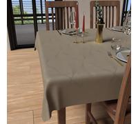 Soleil d'ocre, Luxury Nappe Rectangle Anti-tâches 150x250 cm, Polyester, Champagne