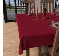 Soleil d'ocre, Luxury Nappe Rectangle Anti-tâches 150x250 cm, Polyester, Rouge