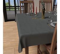 Soleil d'Ocre – Nappe rectangulaire LUXURY – Anti-tâches 150x300 cm – Gris