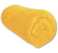 Soleil d'ocre Microfibre Couverture, Polyester, Jaune, 180 x 220 cm