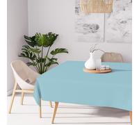 Soleil d'ocre, Nappe Anti-tâches carrée 180x180 cm Alix Bleu Glacier