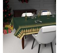 Soleil d'ocre, Nappe Festive imprimée Anti-tâches Rectangle 140x240 cm Foret