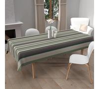 Soleil d'ocre, Nappe imprimée Anti-tâches Rectangle 140x300 cm BAYADERES Kaki