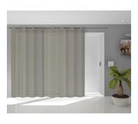 Soleil d'ocre, Noemie Voilage, Voile, Baie vitrée, Polyester, Taupe, 280x250 cm