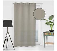 Soleil d'ocre, Noemie Voilage, Voile, Polyester, Taupe, 135x250 cm