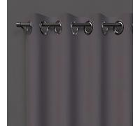 Soleil d'ocre, Occultant Alix Rideau à Oeillets Anthracite, Polyester, 135x180 cm