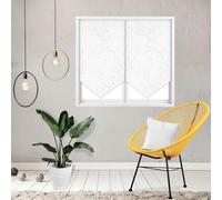 Soleil d'Ocre Paire de brise-bise Osaka Polyester Blanc 45 x 90 cm