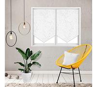 Soleil d'ocre, Osaka Paire de Brise-bise, Polyester, Blanc, 60x90 cm