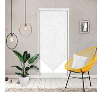 Soleil d'ocre, Osaka Voile Porte fenêtre, Polyester, Blanc, 90x200 cm