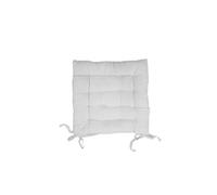 Soleil d'ocre, Panama Dessus de Chaise capitonné Coton Blanc 40x40x5 cm