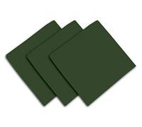 Soleil d'ocre, Panama Lot de 3 Serviettes en Coton, Vert, 45x45 cm