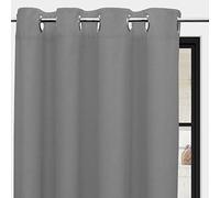 Soleil d'ocre, Panama Rideau à Oeillets Coton Gris Clair 140x250 cm