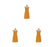 Soleil d'ocre, Panama Tablier de Cuisine Coton, Moutarde (Lot de 3)