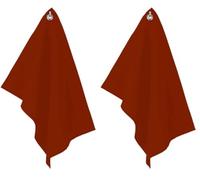 Soleil d'ocre, Panama Torchon en Coton, Brique, 50x70 cm (Lot de 2)