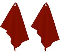 Soleil d'ocre, Panama Torchon en Coton, Rouge, 50x70 cm (Lot de 2)